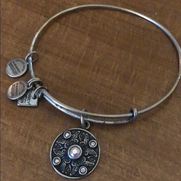 Alex + Ani stack of 4 bangles - Arrow, feather, OM - Picture 4 of 7